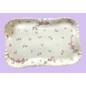 HAVILAND LIMOGES  Schlesinger Cabbage Roses 14” Porcelain China PLATTER VG Cond.